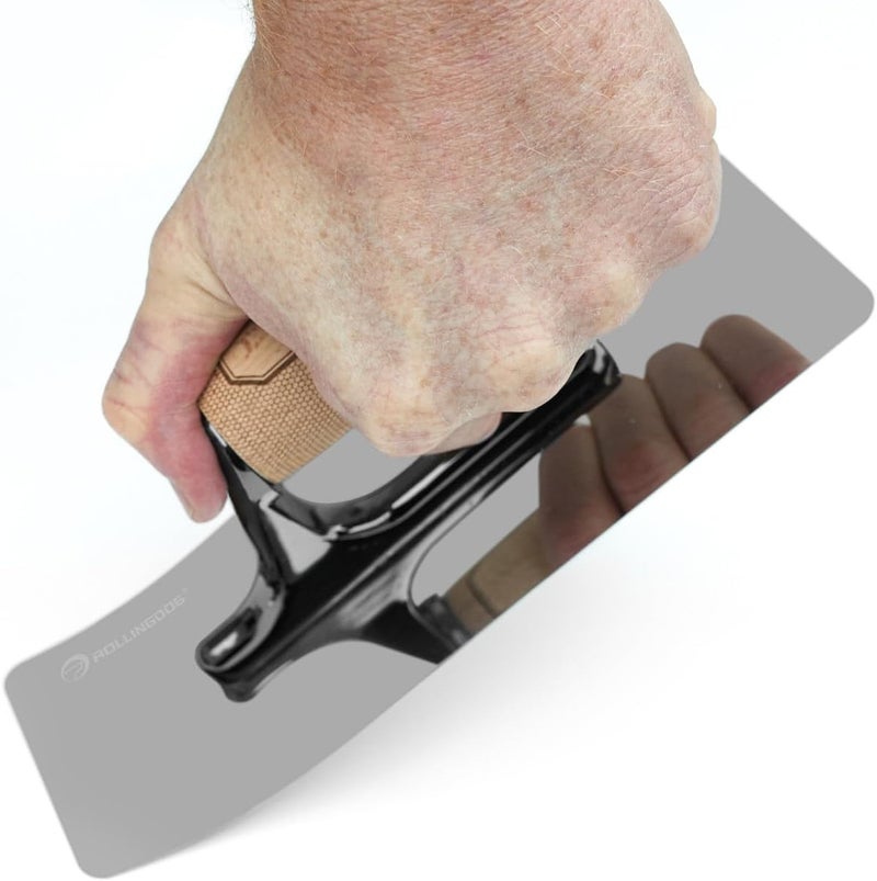 Rolling Dog Venetian Plaster Trowel 240mm x 90mm - Mirror Polished 420 Stainless Steel Blade, Ergonomic Beech Handle for Decorative Finish and Polish - Image 4
